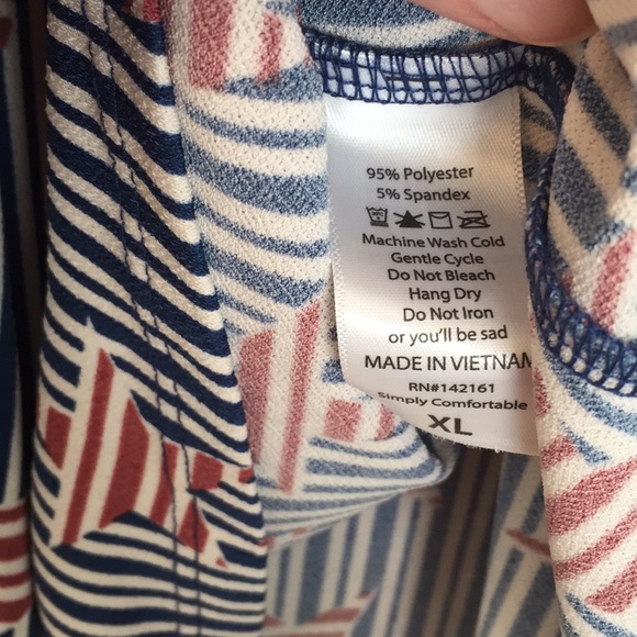 Patriotic Red, White & Blue, Stars & Stripes Skirt w/Pockets Sz XL NWT - Picture 4 of 6